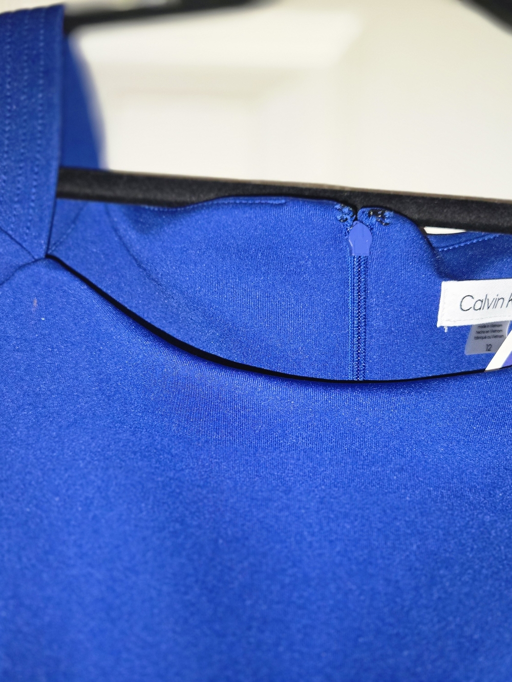 Calvin Klein Royal Blue Cap-Sleeve Sheath Dress - Picture 3 of 7